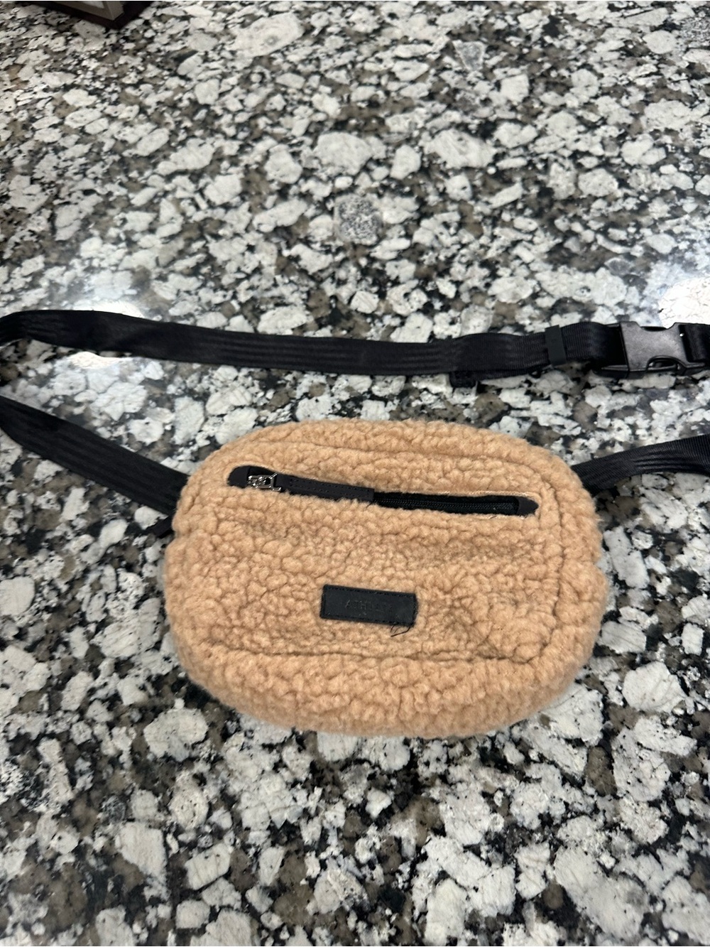 Athleta Tan Sherpa Crossbody Waist Bag